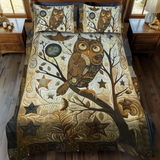 Set di Biancheria da Letto in 3 Pezzi con Gufo Delizioso