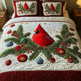 Set di Biancheria da Letto 3 Pezzi Rosso Splendido