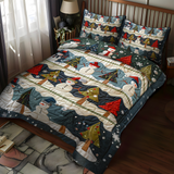 Set di Biancheria da Letto 3 Pezzi "Sorrisi di Pupazzo di Neve"