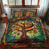 Set di Biancheria da Letto Artigianale Celtico Albero della Vita a 3 Pezzi