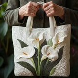 Borsa a Mano in Calla Lily Bianca Trapuntata