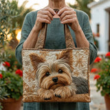 Elegante Borsa Tote Yorkie Fatta a Mano